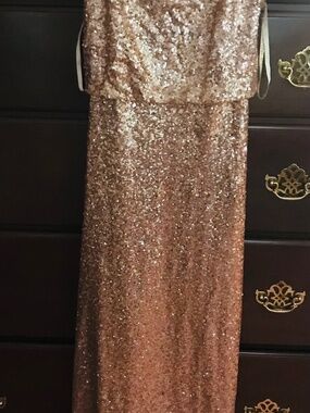 Gold Sequin Blousin Dress